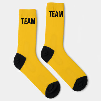 Personalise TEAM NAME Yellow      Socks