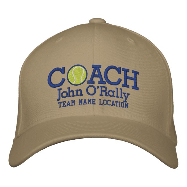 Personalise Tennis Coach Cap Your Name Your Game (Front)