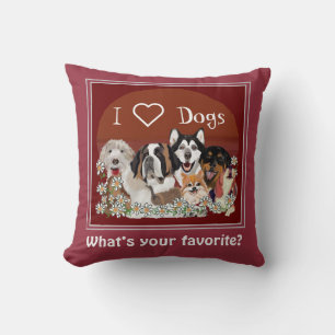 Personalise Text Dog Pack Club Cushion