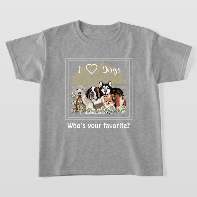 Personalise Text Dog Pack Club T-Shirt (Laydown)