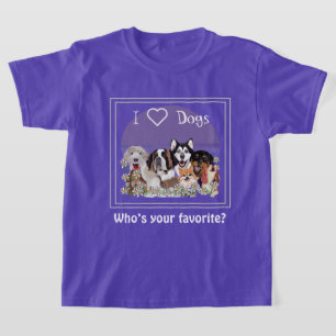 Personalise Text Dog Pack Club T-Shirt