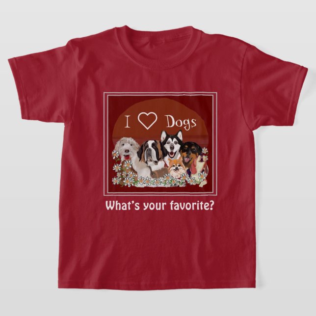 Personalise Text Dog Pack Club T-Shirt (Laydown)
