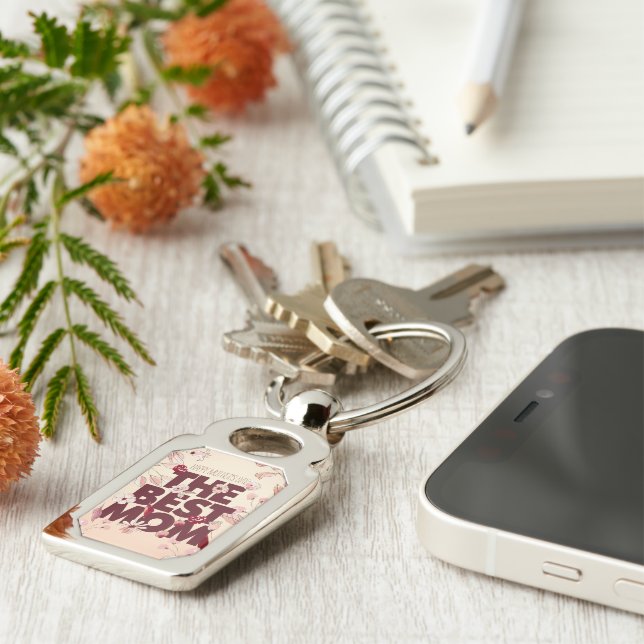 Personalise The Best Mum | Mother's Day  Key Ring (Side)