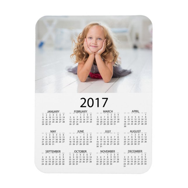 Personalise this 2017 Mini Refrigerator Calendar Magnet (Vertical)