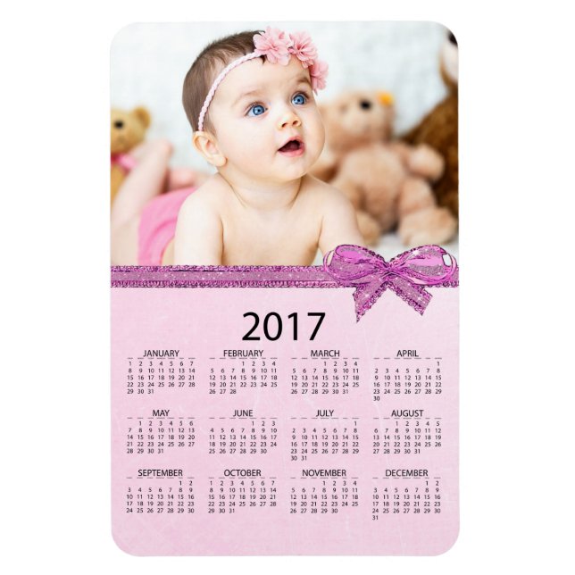 Personalise this 2017 Mini Refrigerator Calendar Magnet (Vertical)