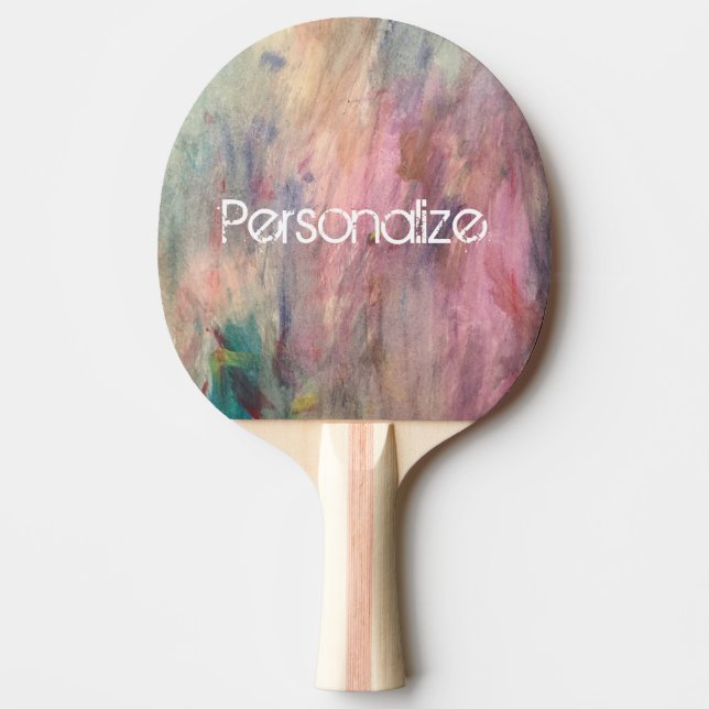 Personalise this Abstract Watercolor Mess Ping Pong Paddle (Front)