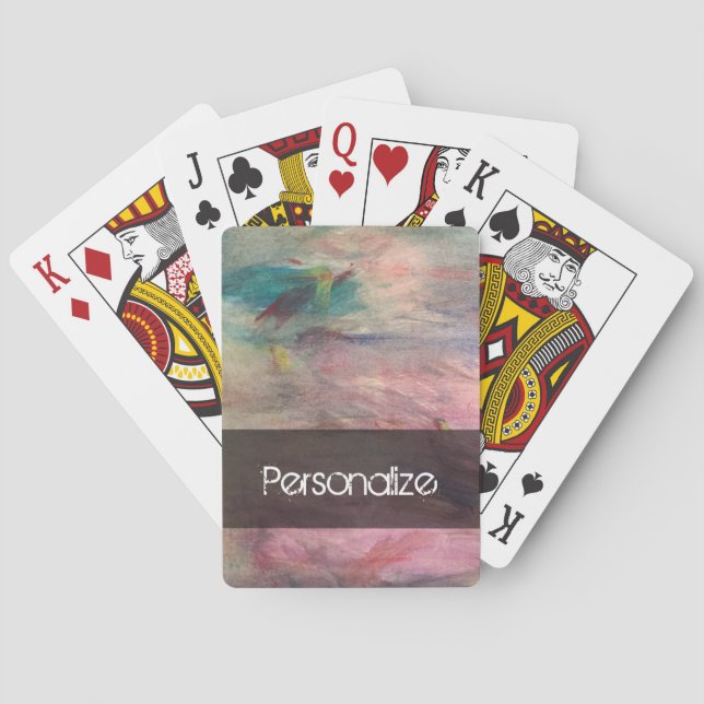 Personalise this Abstract Watercolor Mess Playing Cards (Back)