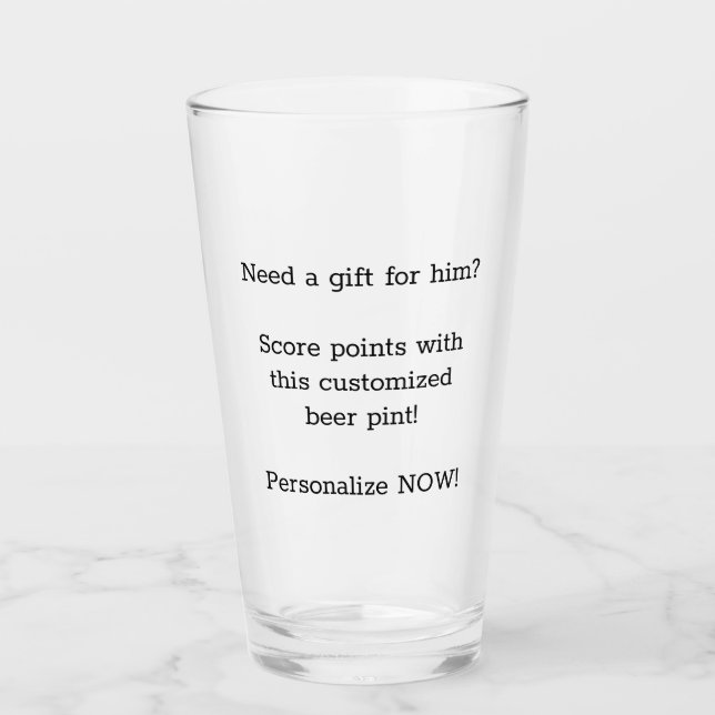 Personalise this beer glass (Front)