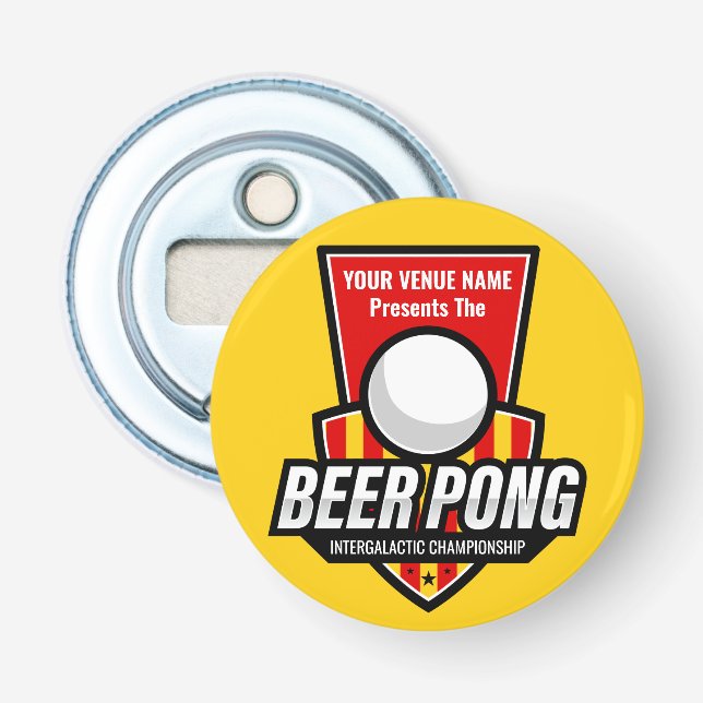Personalise This Beer Pong Logo Bottle Opener (Front)
