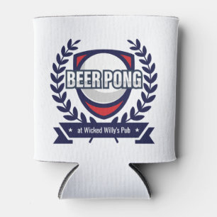 Personalise This Beer Pong Logo Can Cooler