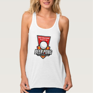 Personalise This Beer Pong Logo Singlet