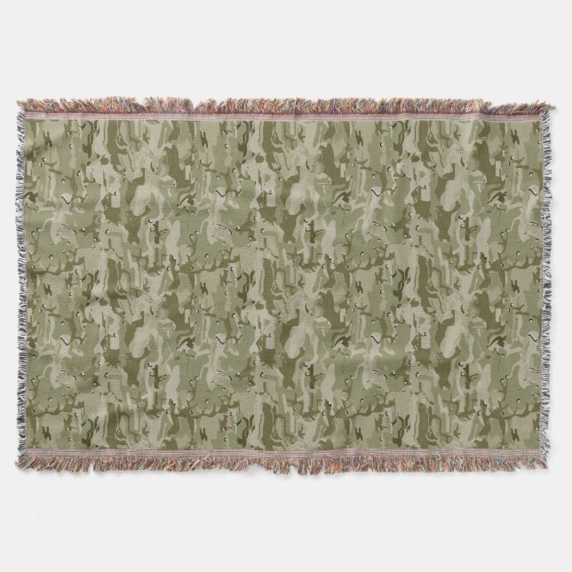 Personalise this Camouflage Throw Blanket (Front)