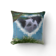 Personalise this Cat in Heaven Pet Memorial Pillow