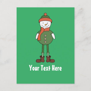Personalise this Cool Snowman Postcard