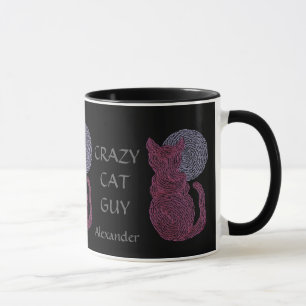 Personalise This Crazy Cat Guy Cat Lover Mug