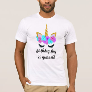 Personalise this Customisable Unicorn Birthday T-Shirt