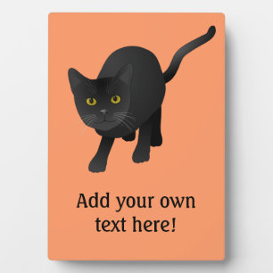 Personalise this cute Black Cat Plaque