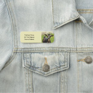 Personalise this Cute Farm Animal Goat Name Tag