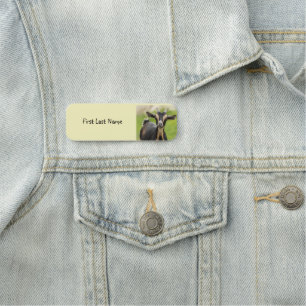 Personalise this Cute Farm Animal Goat Name Tag