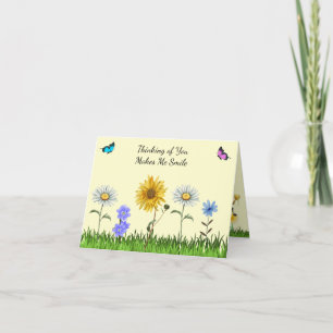 Personalise This Cute Floral Greeting Card
