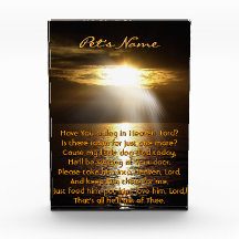 Personalise this Dog in Heaven Pet Memorial