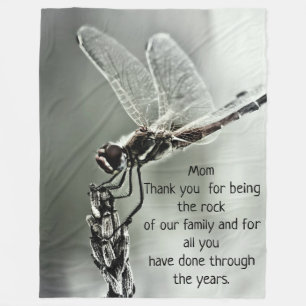 Personalise this Dragonfly Fleece Blanket