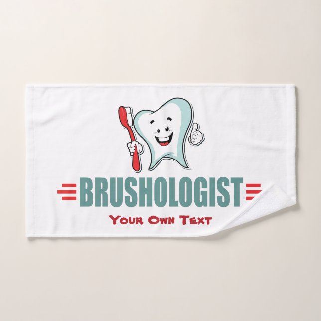 Personalise This Funny Brushing Your Teeth Hand Towel (Hand Towel)