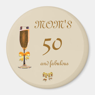 Personalise this Happy 50th Birthday Mum Magnet