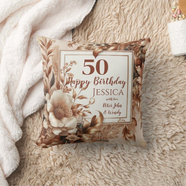 Personalise this Happy Birthday Cushion (Blanket)