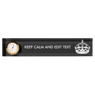 Personalise this Keep Calm And Your Text Nameplate
