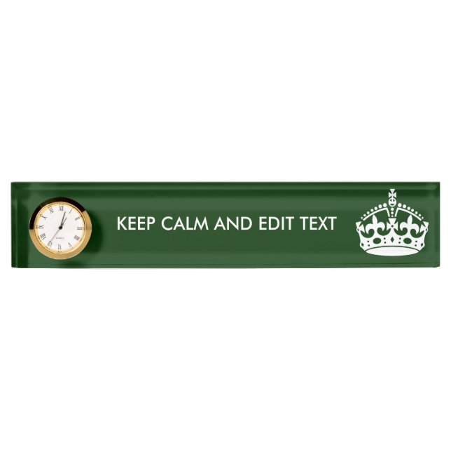 Personalise this Keep Calm And Your Text Nameplate (Front)