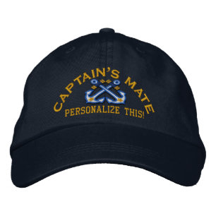 Personalise This Name Location Business Nautical Embroidered Hat