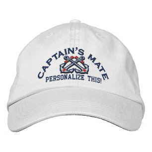 Personalise This Name Location Business Nautical Embroidered Hat