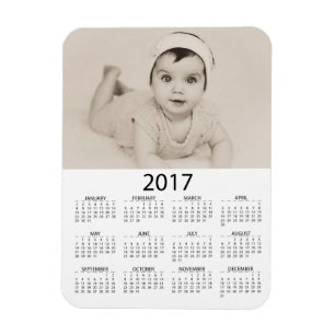Personalise this Photo 2017 Mini  Calendar Magnet