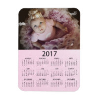 Personalise this Pink 2017 Mini Calendar