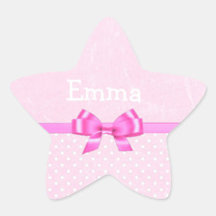 Personalise this Pink Glitter Star Sticker