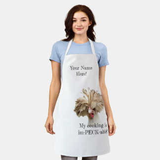 Personalise this Polish Chicken Apron im-PECK-able