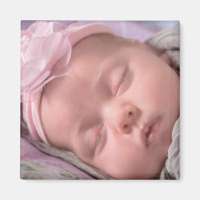 Personalise this Pretty Baby Photo Magnet (Front)