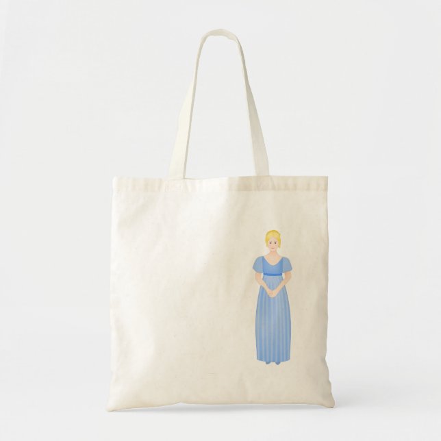 Personalise this Regency Lady in Empire Line Dress Tote Bag (Front)