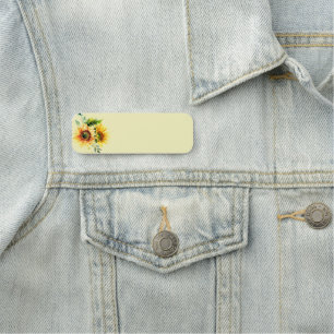 Personalise this Sunflower Yellow Garden Flower N Name Tag