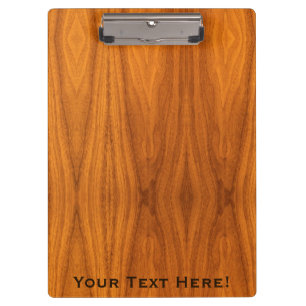 Personalise this Teak Wood Veneer Print Clipboard