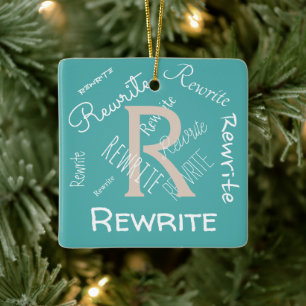 Personalise this template, family name, ceramic ornament