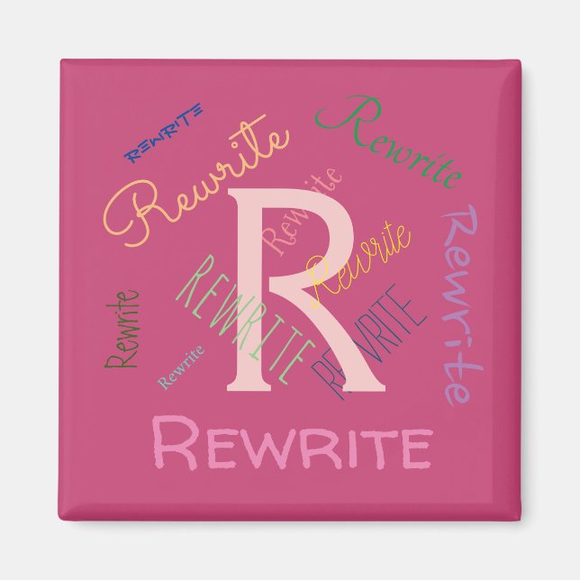 Personalise this template, family name, magnet (Front)
