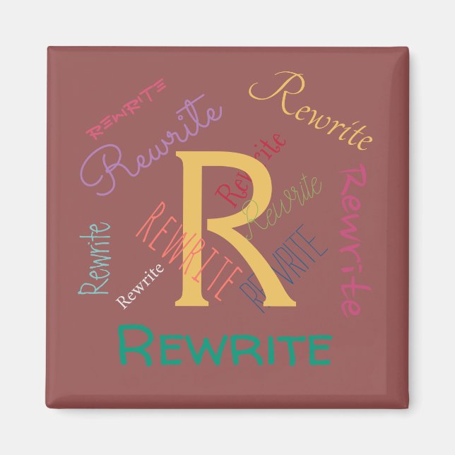 Personalise this template, family name, magnet (Front)