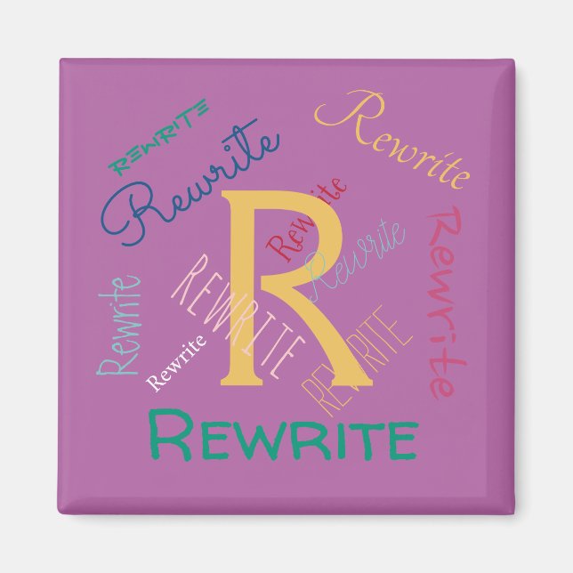 Personalise this template, family name, magnet (Front)