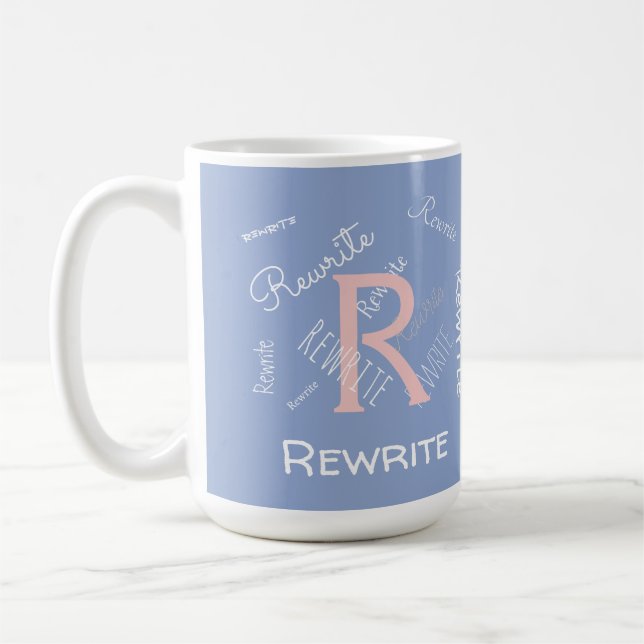 Personalise this template, MONOGRAM, FAMILY, NAME, Coffee Mug (Left)