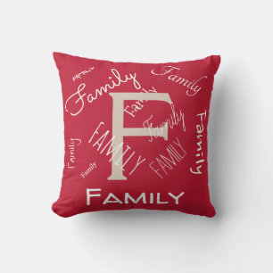 Personalise this template, MONOGRAM, FAMILY, NAME, Cushion
