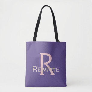 Personalise this template, MONOGRAM, FAMILY, NAME, Tote Bag