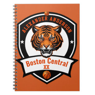 Personalise Tiger Basketball  Notebook