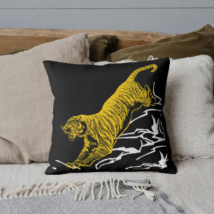 Personalise Tiger Print Safari Wildlife Cat Design Cushion